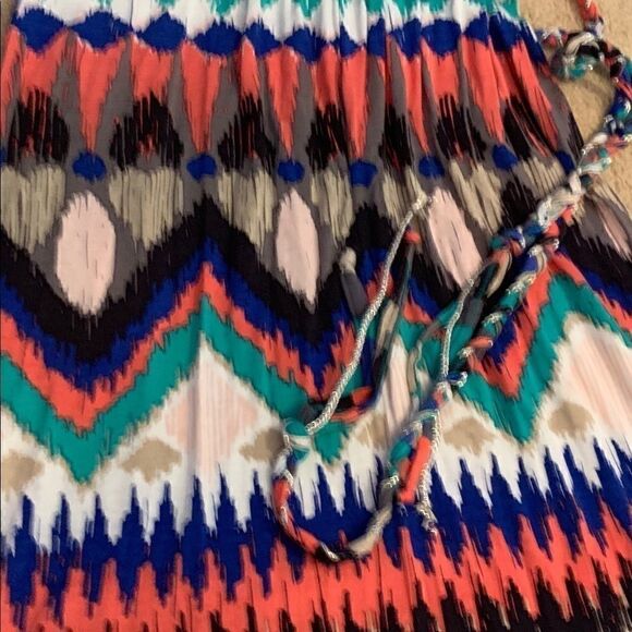 Dept, Dress Sleeveless Eclectic Ikat Print NWT Lrg - Picture 5 of 8